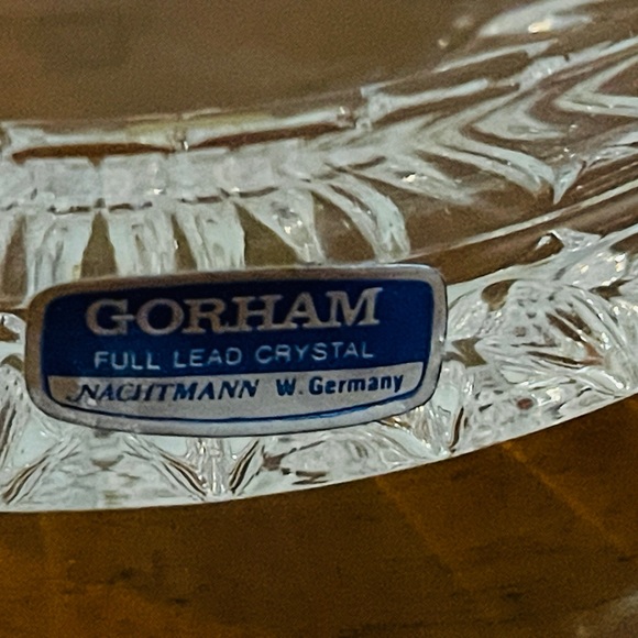 Vintage Gorham Crystal Low Bowl  W Germany - Picture 4 of 6